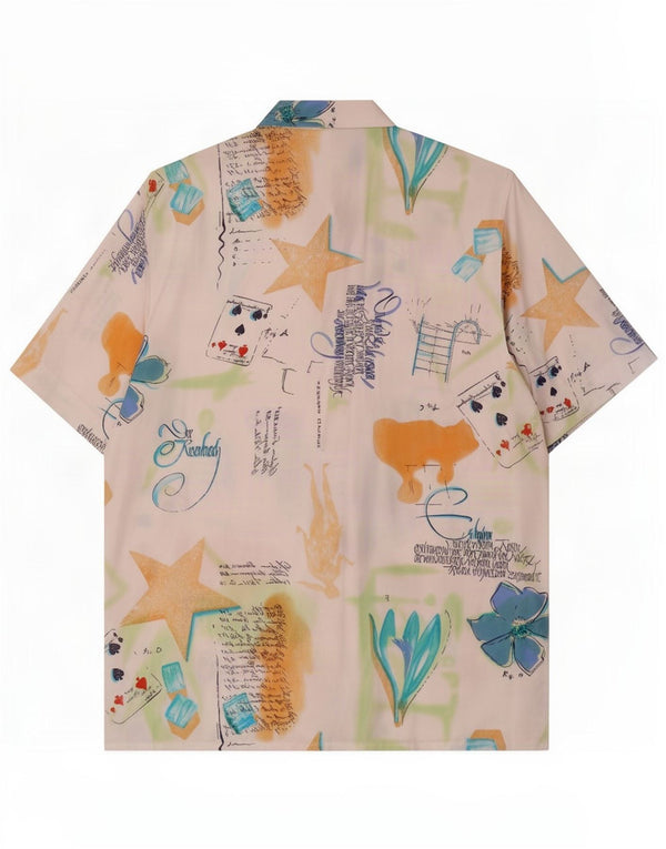 Yorn Chemise surdimensionnée à motif abstrait pour femme EU 36 Petit Multicolore