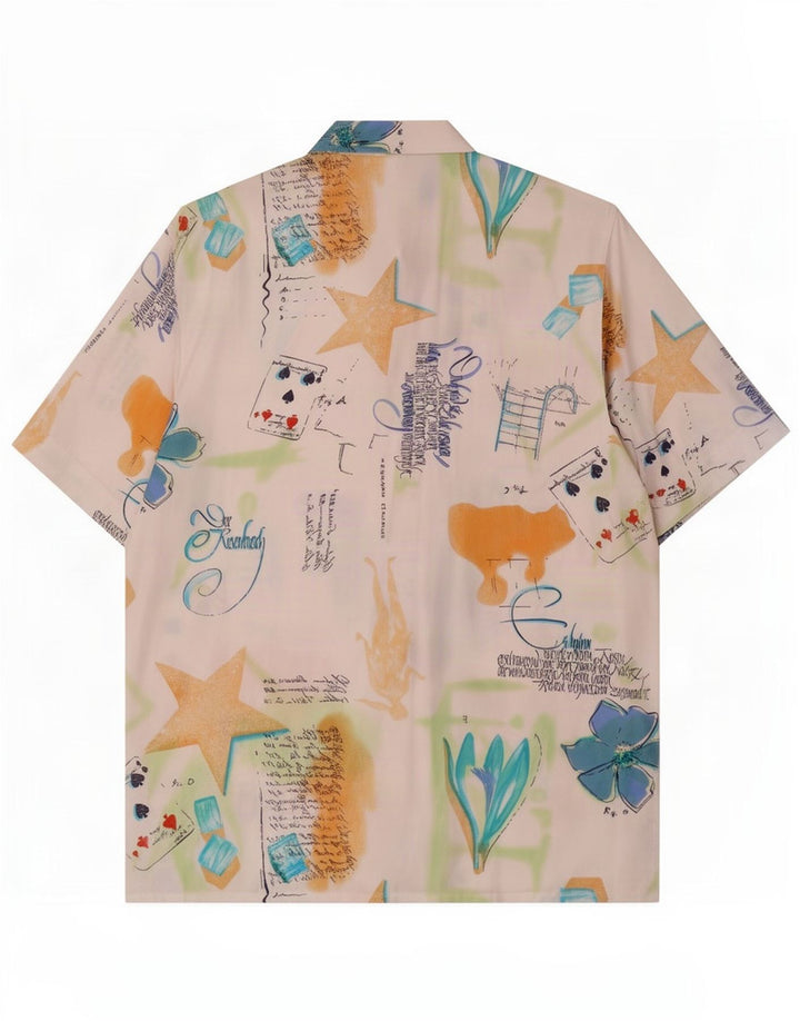 Yorn Chemise surdimensionnée à motif abstrait pour femme EU 36 Petit Multicolore