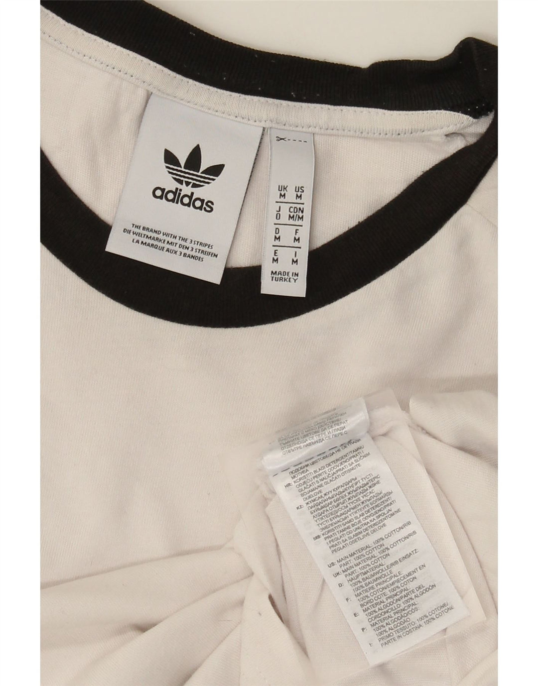 Adidas T-Shirt Homme Blanc Moyen Coton