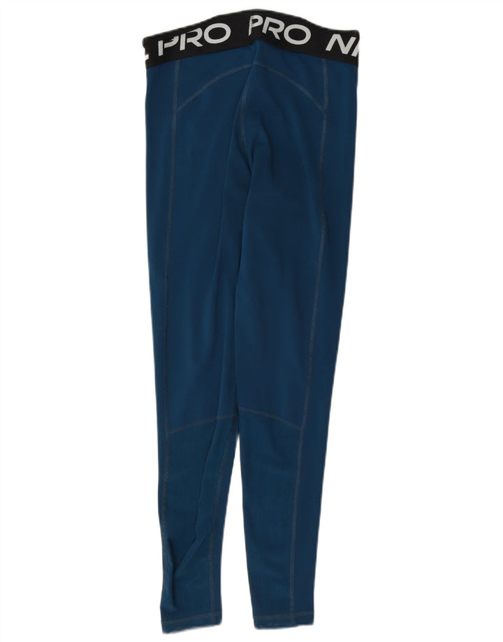 Nike Legging graphique Dri Fit pour femme UK 10 Small Bleu Colorblock Polyester