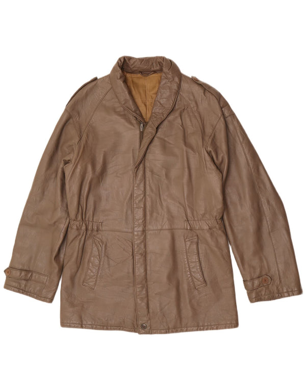 Benini Veste en cuir militaire pour femme IT 48 XL Gris