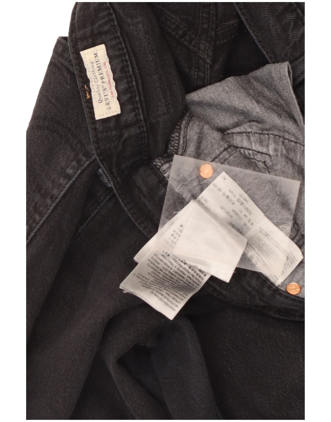 Levi's Jean Droit 501 Homme Noir W26 L30 Coton
