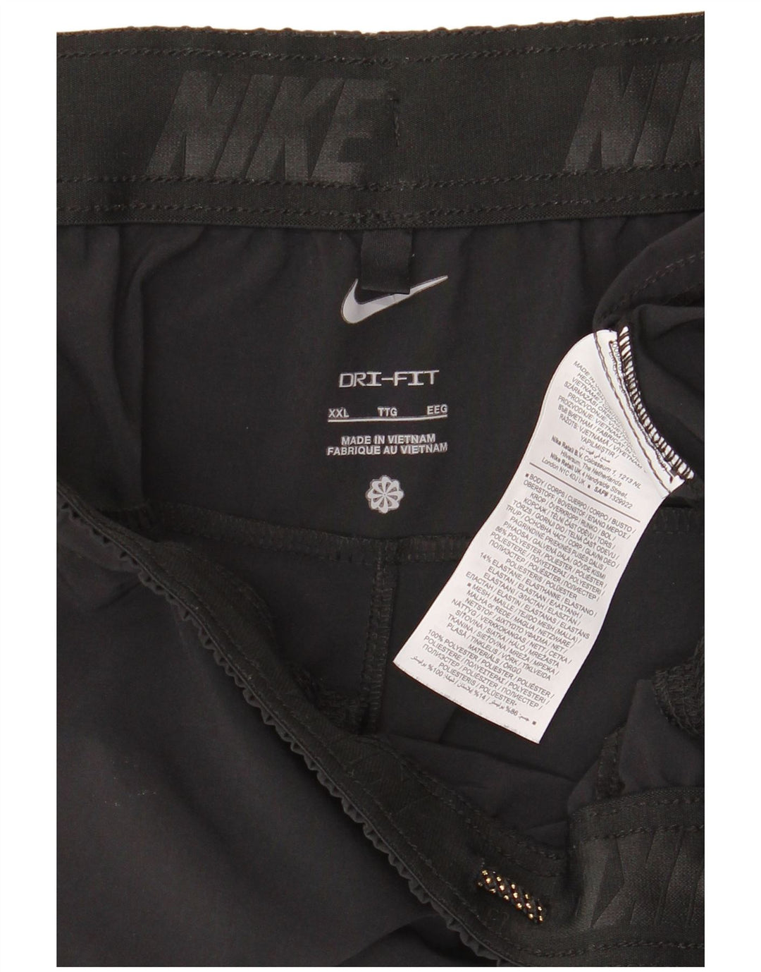 Nike Short de sport Dri Fit pour homme 2XL Noir Polyester