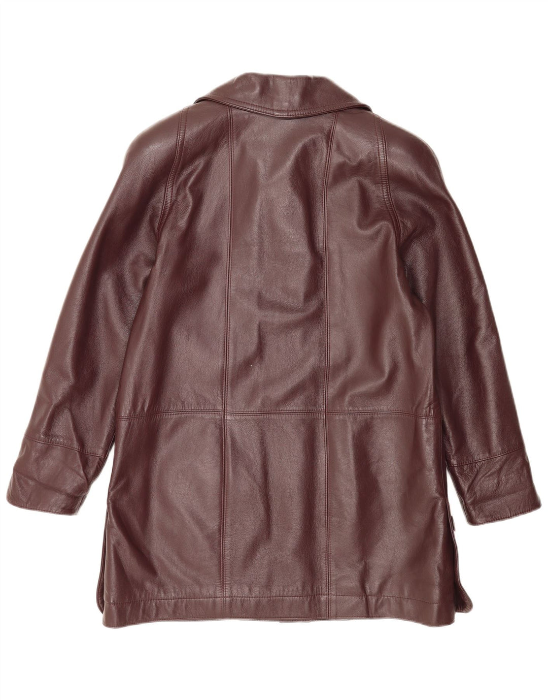 Manteau en cuir femme vintage IT 44 Marron moyen