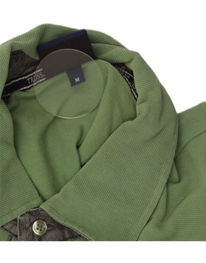 Trussardi Jeans Polo Homme Vert Moyen Coton