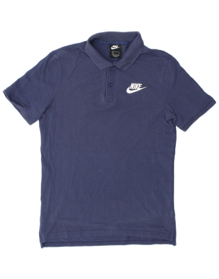 Nike Polo Homme Petit Bleu Marine Coton