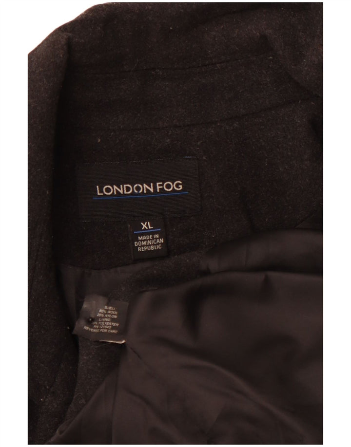 LONDON FOG Caban Femme UK 18 XL Laine Noire