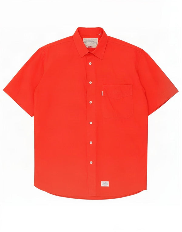 Levi's Chemise à Manches Courtes Homme Rouge Moyen Coton