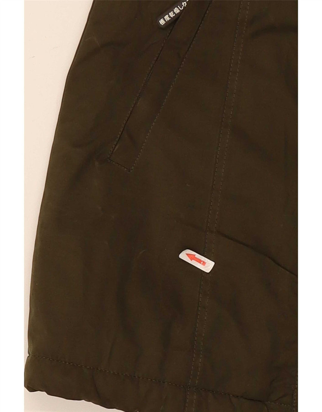 Superdry Veste Parka À Capuche Femme UK 14 Large Vert Polyester