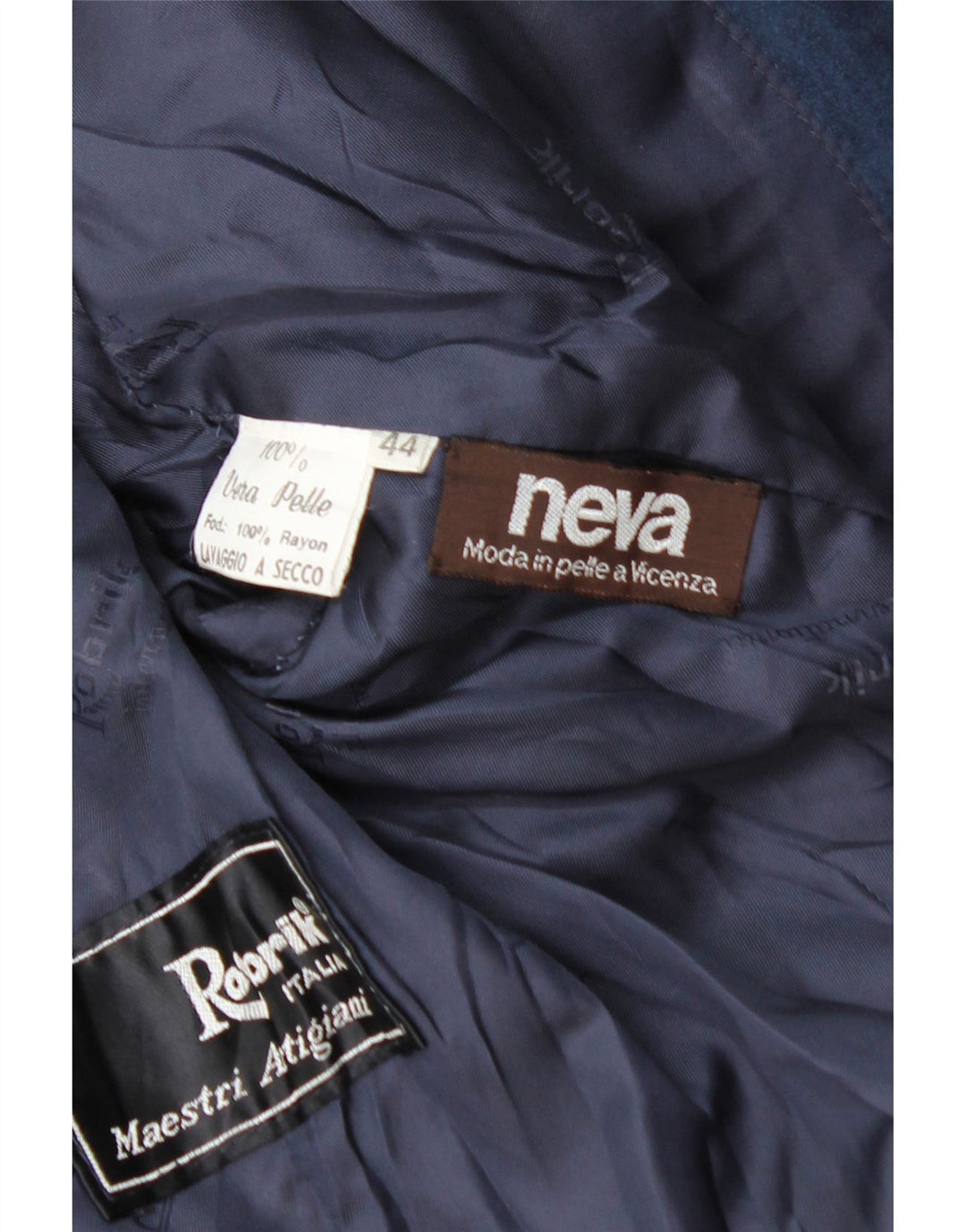 Robrik Ensemble jupe 2 pièces en daim pour femme IT 44 Medium W30 cuir bleu marine