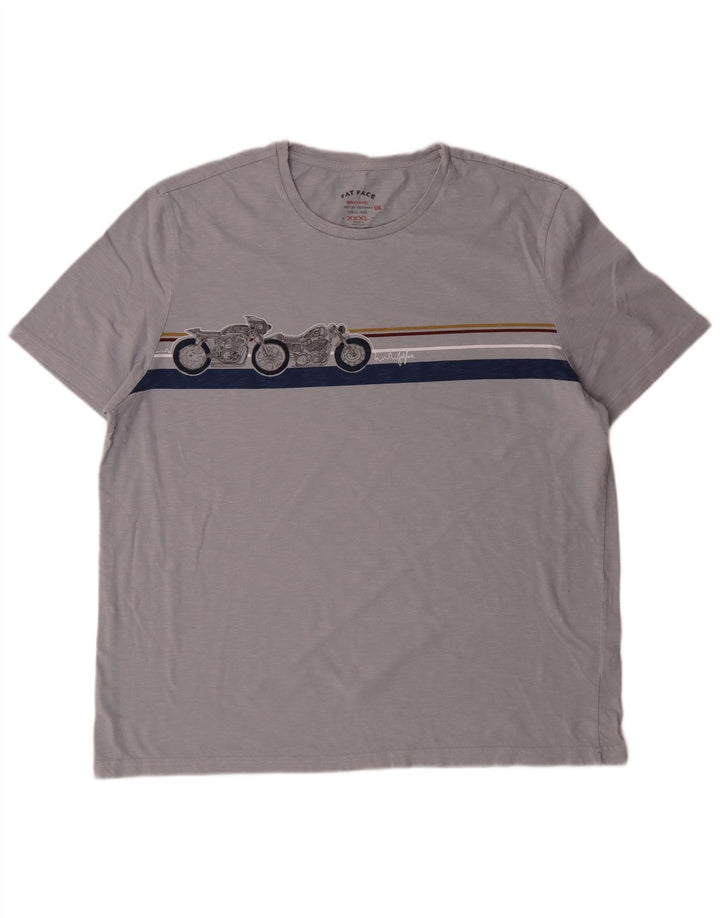 Fat Face T-Shirt Graphique Femme Top 3XL Gris Coton Moto