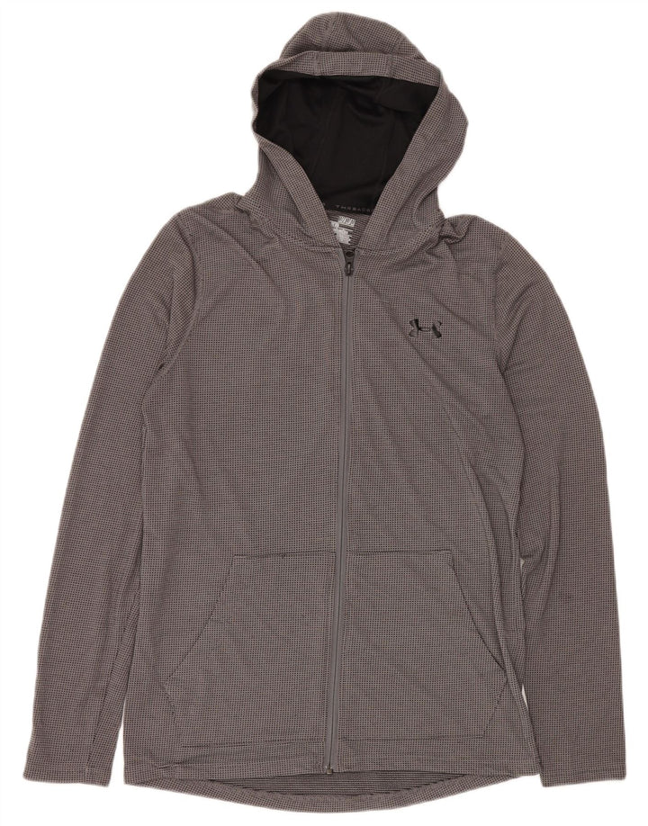 UNDER ARMOUR Sweat à Capuche Zippé Heat Gear Homme Gris Moyen Polyester