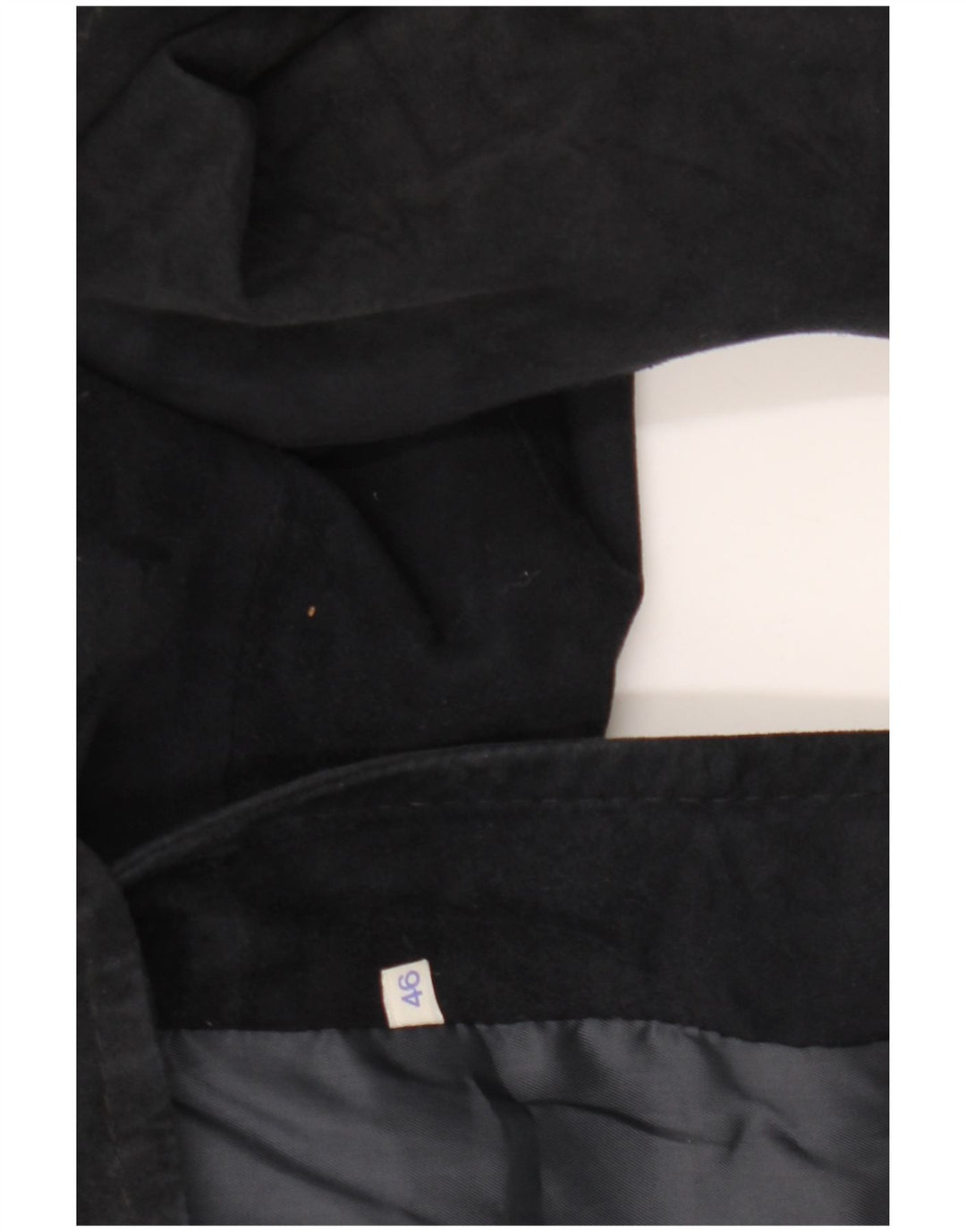 veste en daim femme vintage IT 46 Grand Bleu Marine