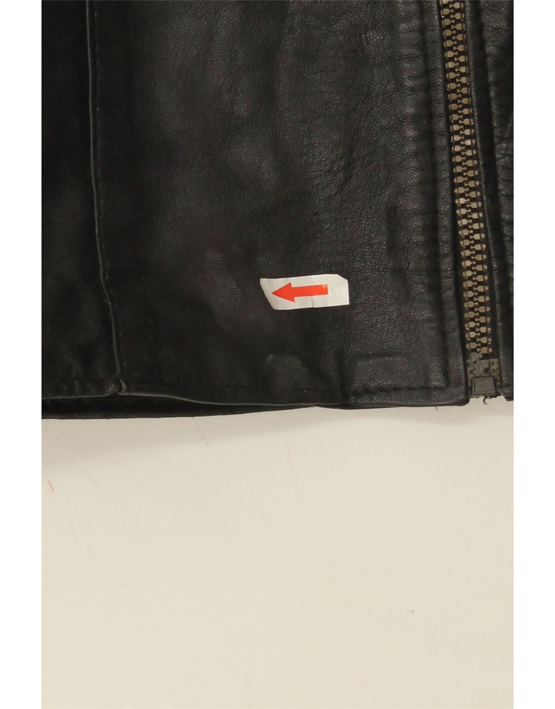 gilet en cuir femme vintage UK 10 Petit Noir