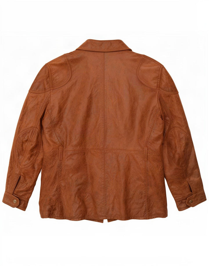 veste utilitaire en cuir vintage pour hommes IT 54 2XL Marron