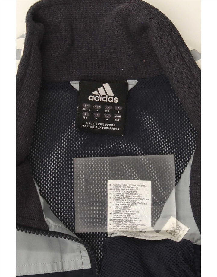 Adidas Veste de survêtement pour homme UK 36/38 Petit Noir Colorblock Polyester
