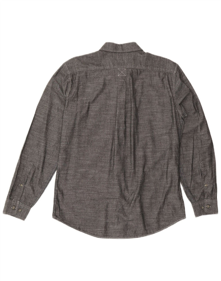 EDDIE BAUER Chemise Classique Homme Gris Moyen Coton