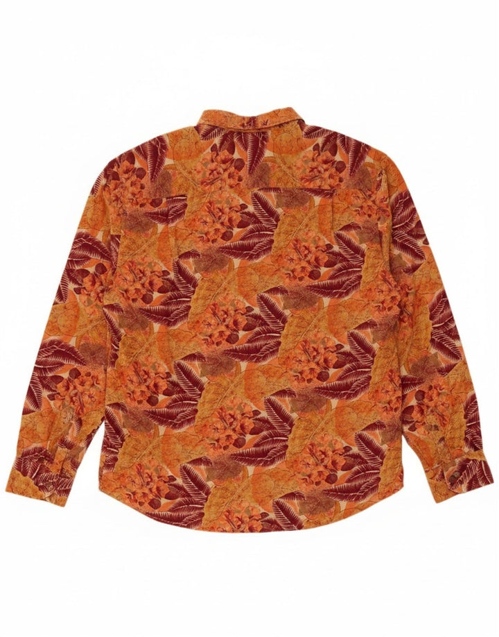 Hunter Chemise Homme Grande Rayonne Florale Orange