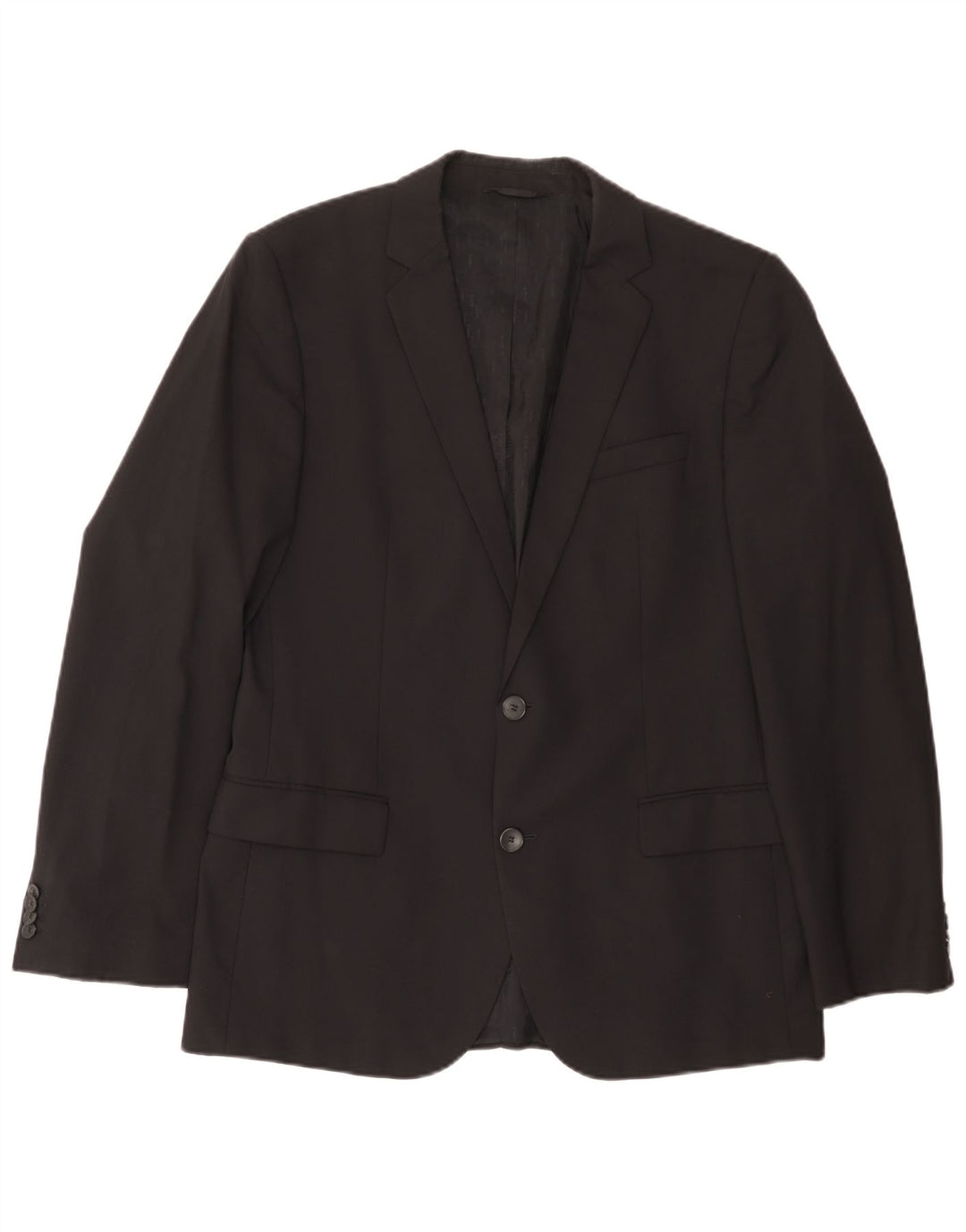Hugo Boss Veste blazer à 2 boutons pour homme EU 50 Grande laine noire