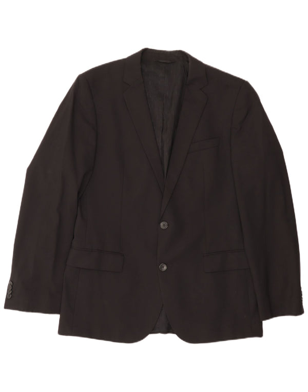 Hugo Boss Veste blazer à 2 boutons pour homme EU 50 Grande laine noire