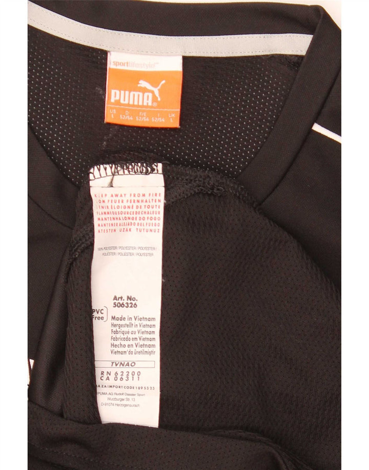 Puma T-shirt graphique pour hommes, grand, noir, polyester