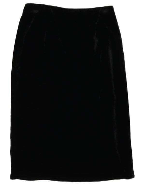 Aspesi Jupe midi taille haute en velours pour femme IT 46 Large W30 Noir