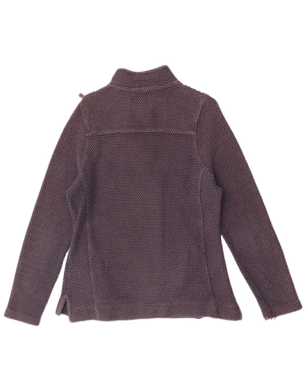 Weird Fish Sweat-shirt à col zippé pour femme UK 12 Bleu marine moyen Coton