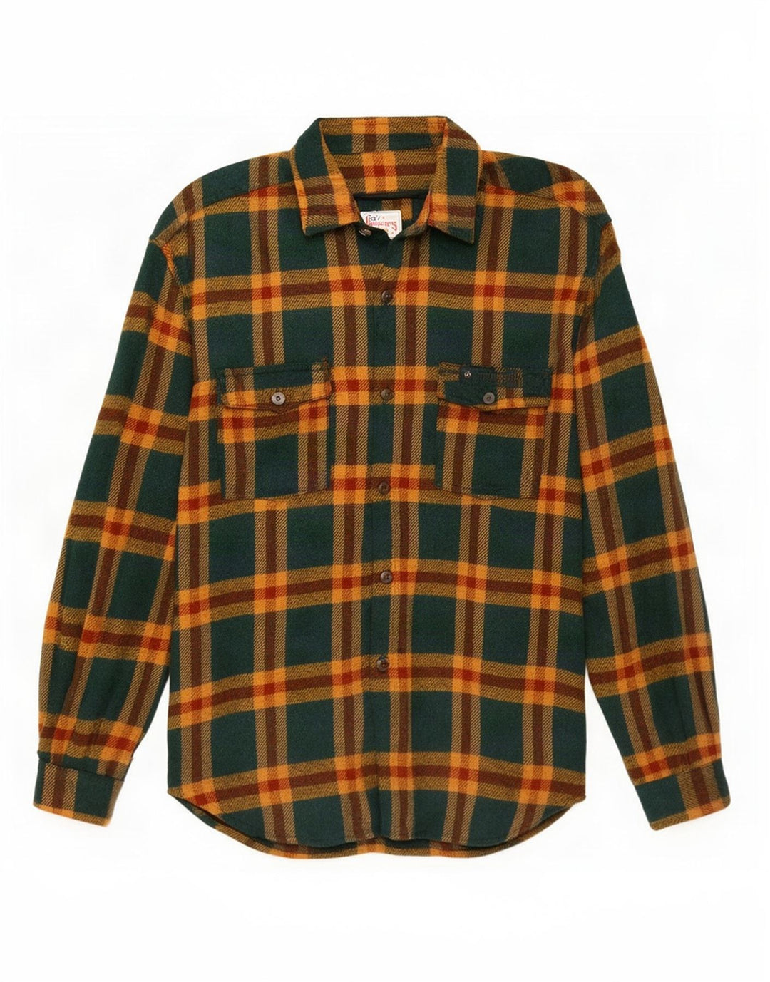 Roy Rogers Surchemise en flanelle pour homme - Grand carreaux verts
