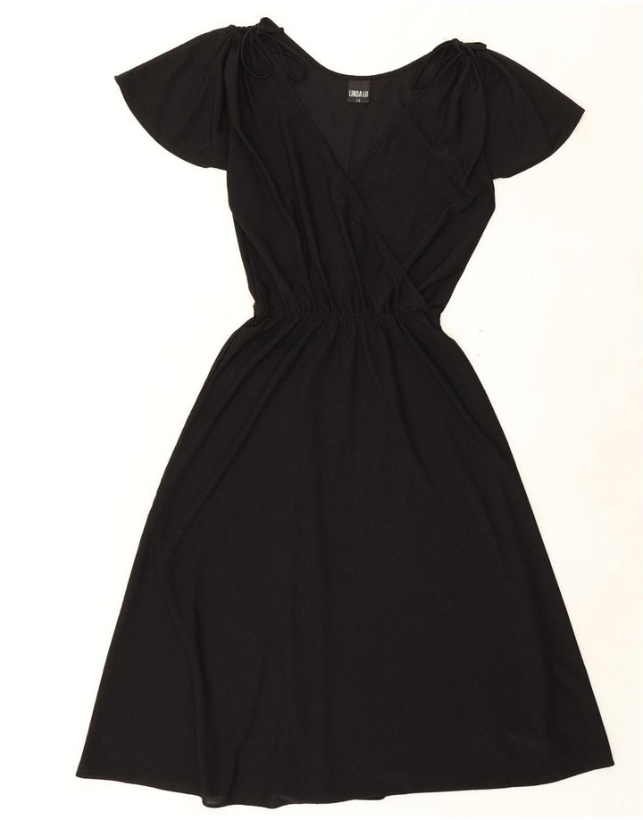 VINTAGE Womens Maxi Dress EU 38 Medium Black Vintage Vintage and Second-Hand Vintage from Messina Hembry 