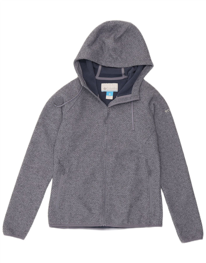 Columbia Pull à capuche zippé pour femme UK 14 Bleu moyen Polyester