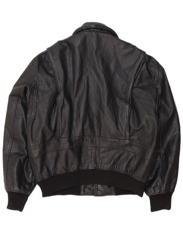 Forester Veste en cuir militaire pour homme IT 50 Large Noir