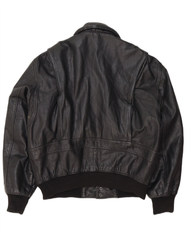 Forester Veste en cuir militaire pour homme IT 50 Large Noir