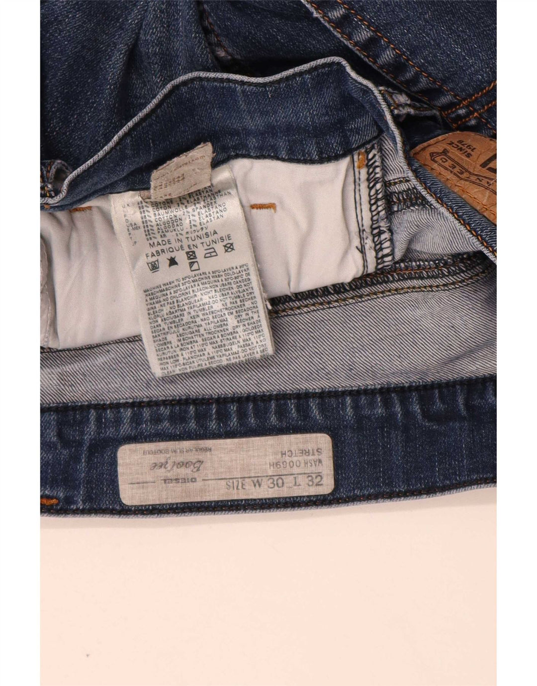 Jeans Bootzee Slim Straight Bootcut Femme Diesel W30 L32 Bleu Coton