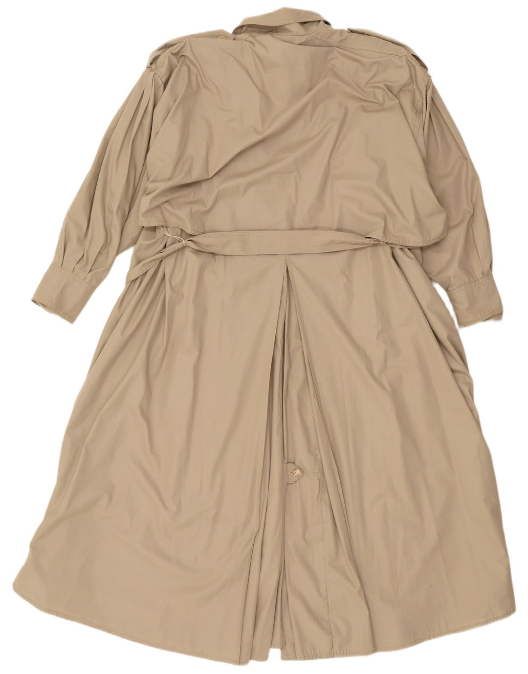 vintage Femme Trench Coat UK 14 Polyester Beige Moyen
