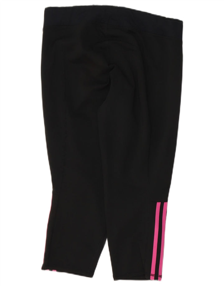 ADIDAS Legging Capri Femme UK 16/18 Grand Noir