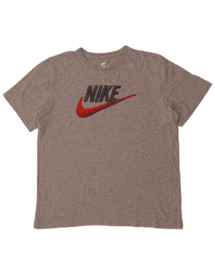 Nike T-shirt graphique pour homme en coton moucheté Gris Taille L