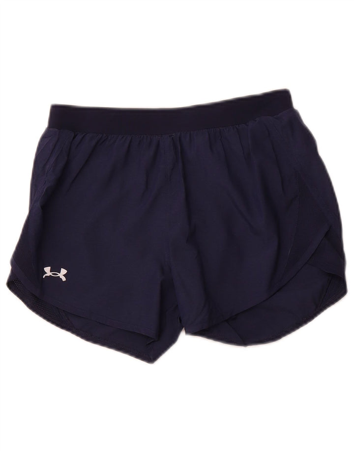 UNDER ARMOUR Short de sport Heat Gear pour femme UK 4 XS Bleu marine Polyester