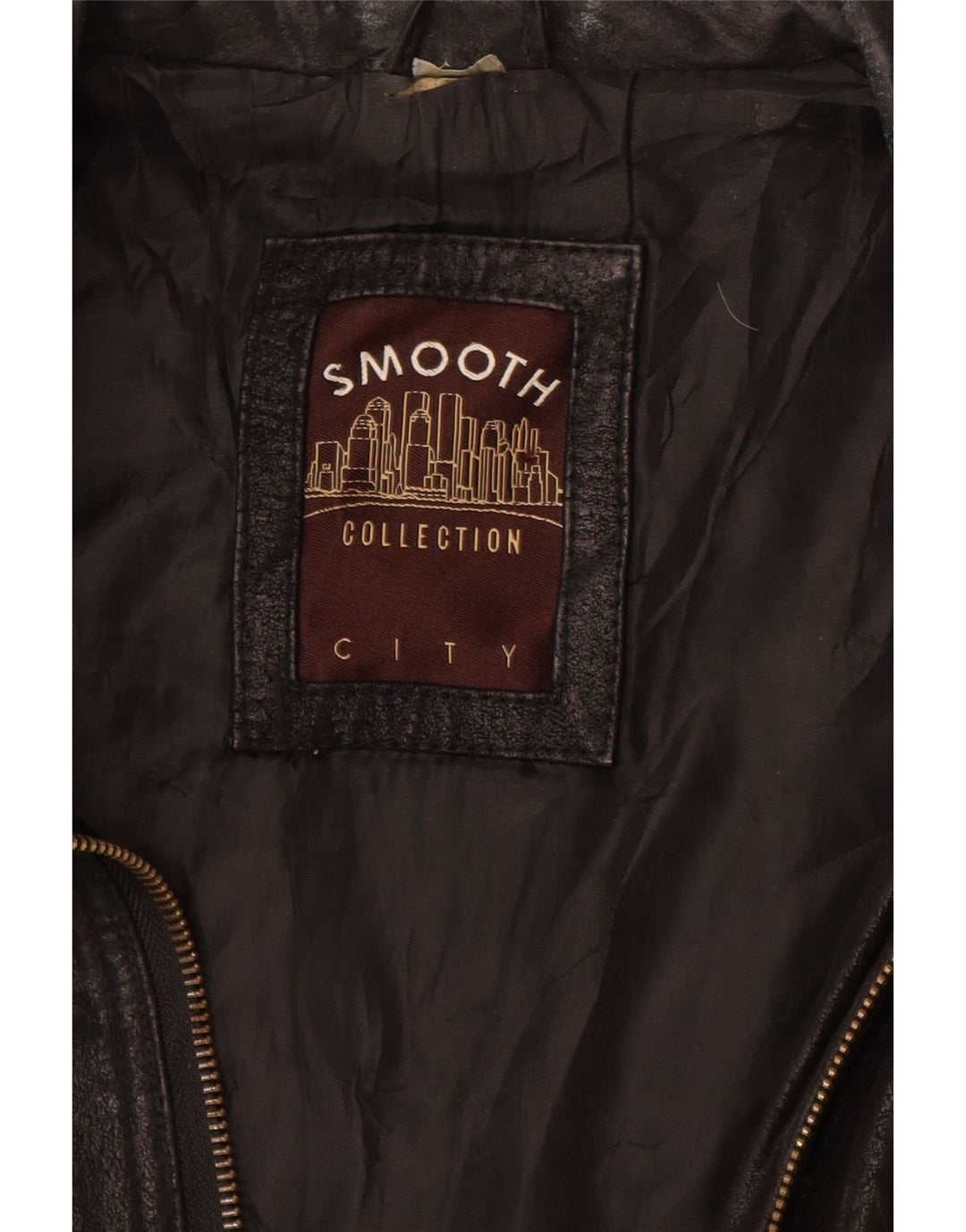 VINTAGE Veste en cuir homme UK 40 Grand cuir colorblock noir