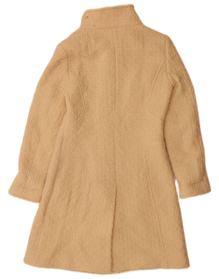 Intrend Manteau Femme UK 14 Laine Vierge Beige Moyen