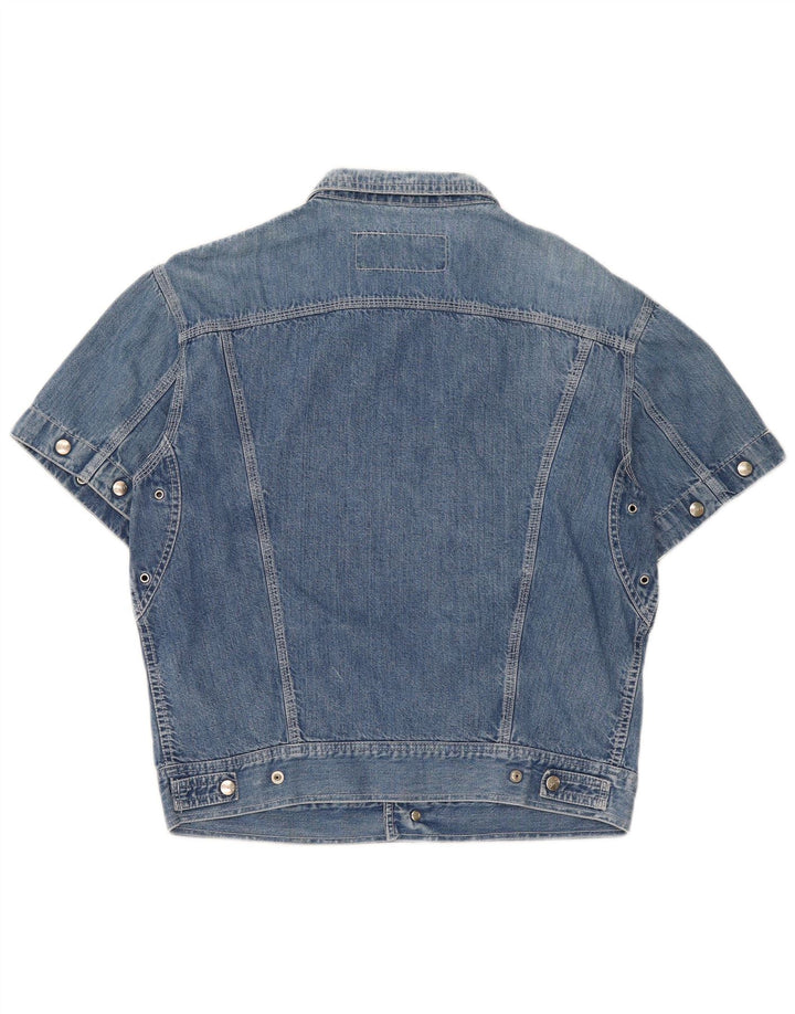 Lemon Chemise En Jean à Manches Courtes Homme Bleu Moyen