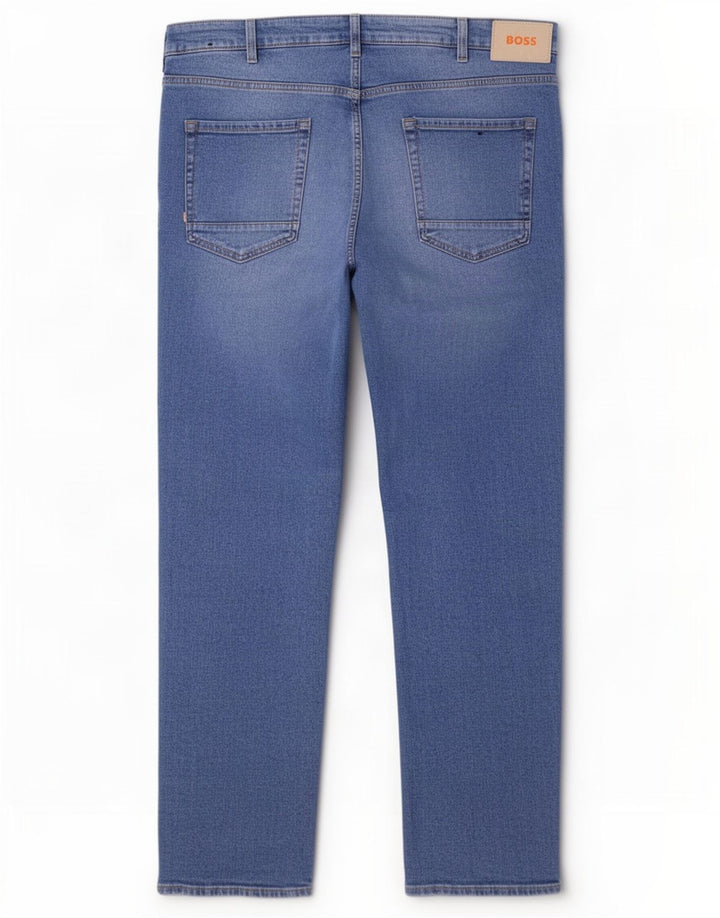 Hugo Boss Jean droit W44 L32 bleu coton homme