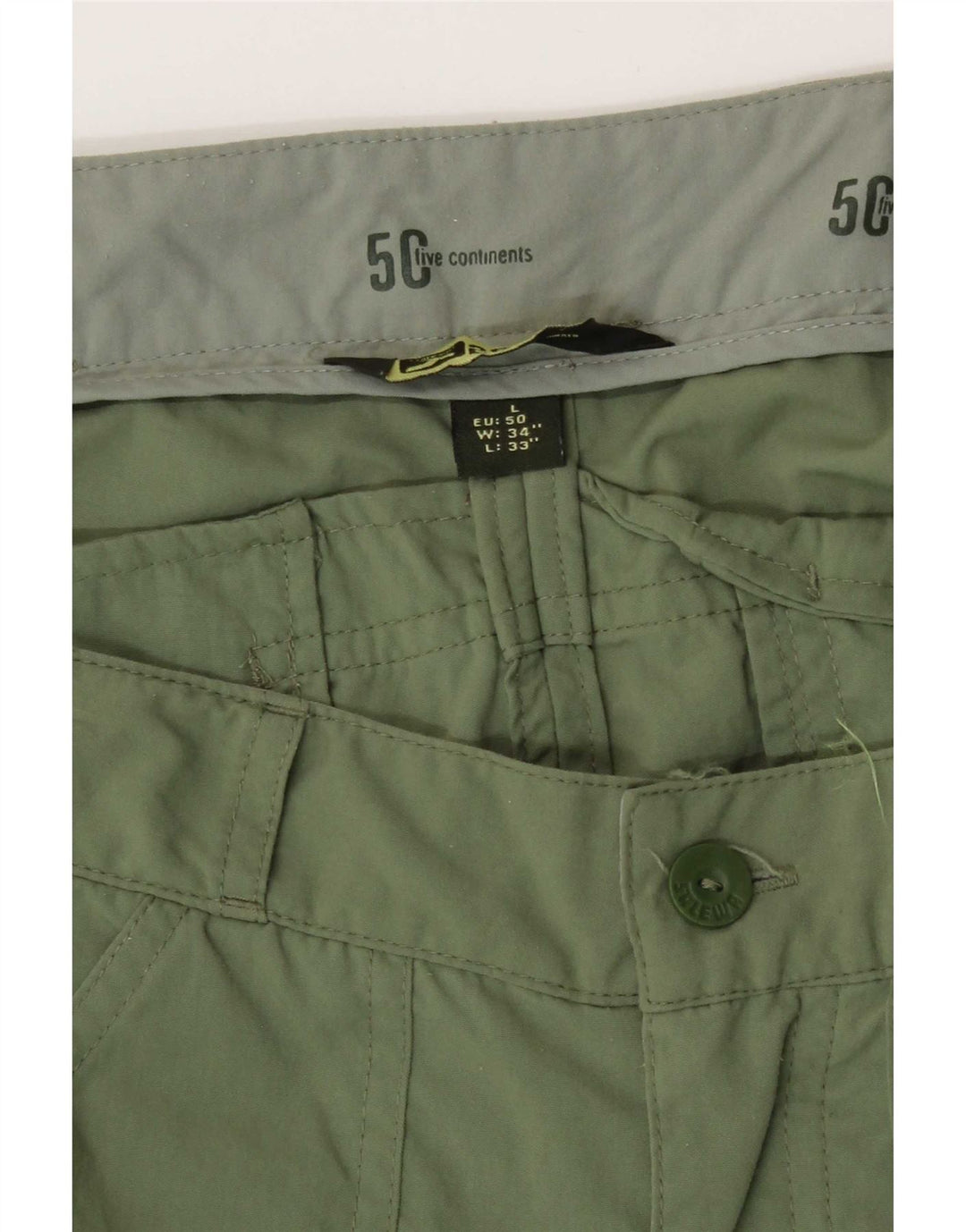 Short Cargo Vintage Homme Grand W34 Vert