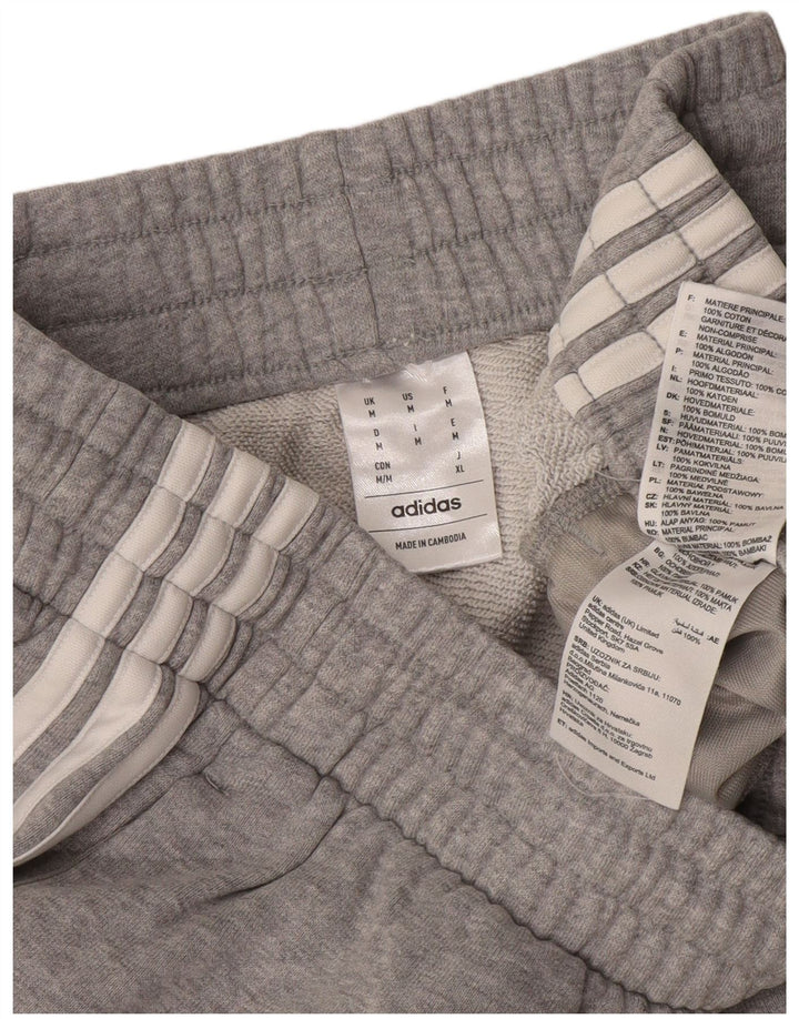 Adidas Short de sport pour homme en coton moucheté gris moyen