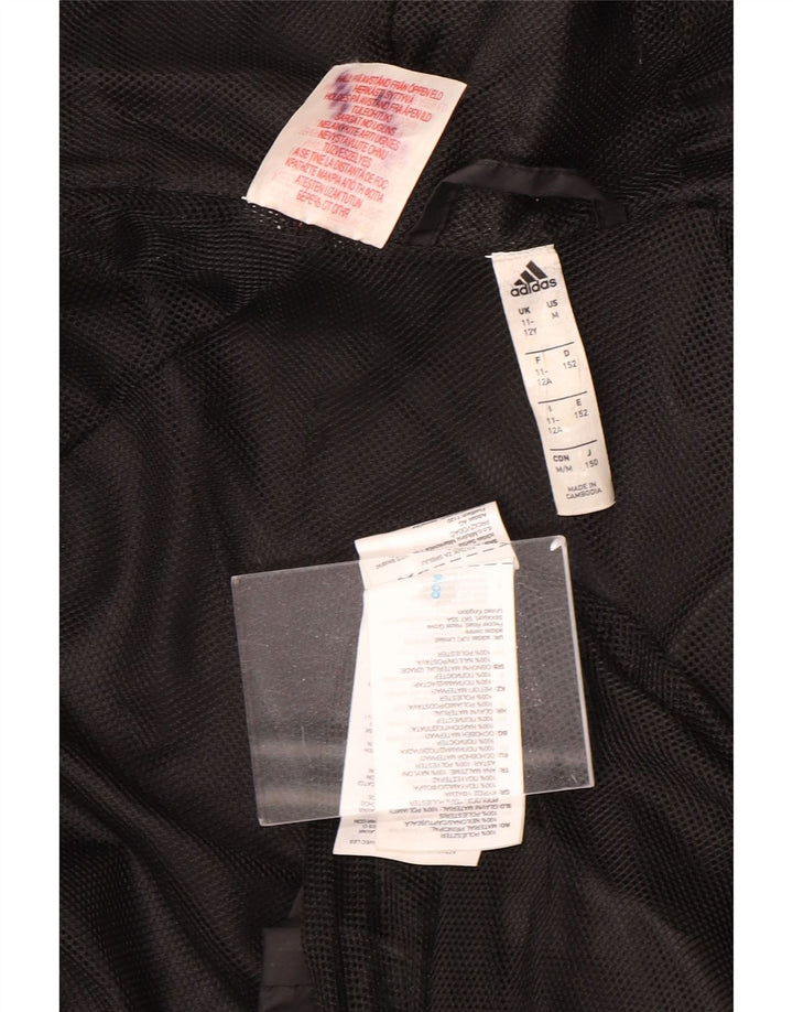 Adidas Veste de Pluie à Capuche Garçon 11-12 Ans Nylon Noir