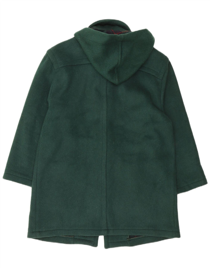 vintage Femmes À Capuchon Duffle Coat UK 16 Grand Vert