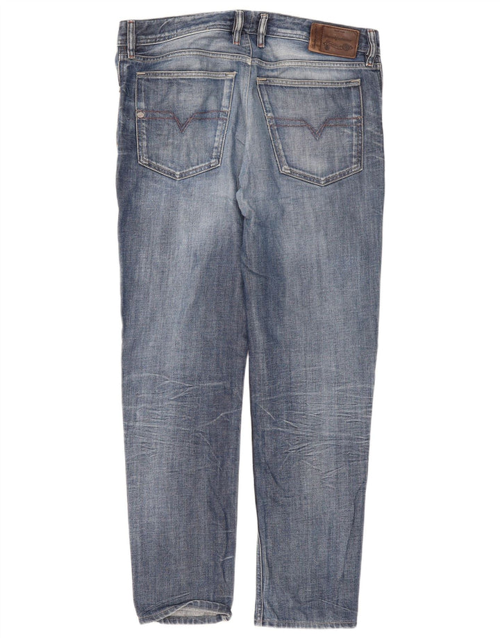Diesel Jean Droit Homme W36 L31 Bleu Coton