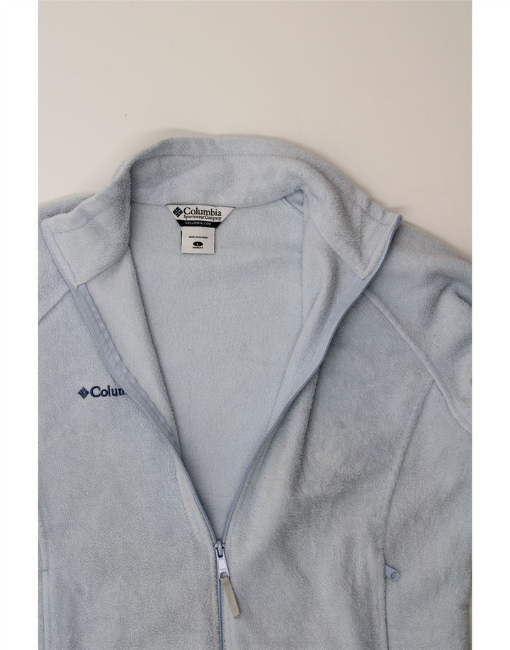 COLUMBIA Womens Fleece Jacket UK 16 Large Blue Polyester Vintage Columbia and Second-Hand Columbia from Messina Hembry 