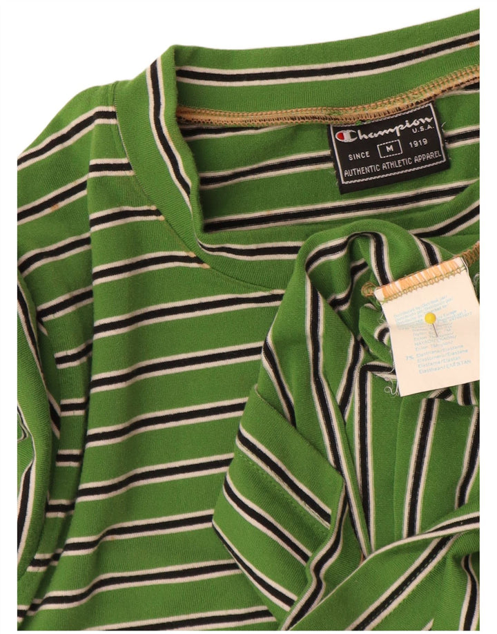 Champion Haut à manches longues pour femme UK 42 Nylon rayé vert moyen