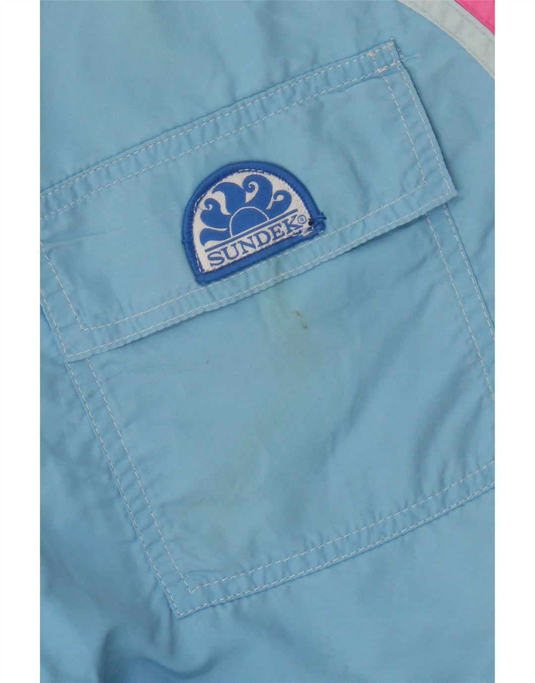 Sundek Short de Bain Homme Nylon Rayé Bleu Moyen