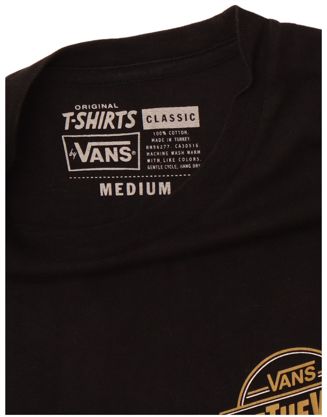 VANS T-shirt graphique pour homme en coton noir moyen